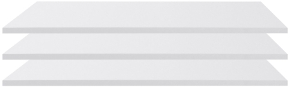 Комплект от 3 бр. рафтове за гардероби Дука с дължина 160 см бял мат