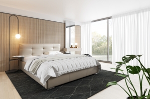 Тапицирано легло Лацио с ракла за съхранение за матрак с размери 120, 140, 160, 180, 200/ 200 см и избор на дамаска