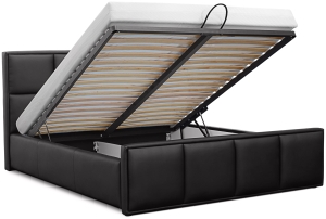 Тапицирано легло Милонга с ракла за съхранение за матрак с размери 120, 140, 160, 180, 200/ 200 см и избор на дамаска