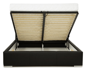 Тапицирано легло Невиа с ракла за съхранение за матрак с размери 120, 140, 160, 180, 200/ 200 см и избор на дамаска