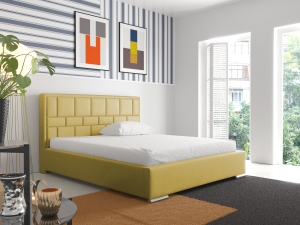 Тапицирано легло Невиа с ракла за съхранение за матрак с размери 120, 140, 160, 180, 200/ 200 см и избор на дамаска