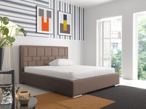 Тапицирано легло Невиа с ракла за съхранение за матрак с размери 120, 140, 160, 180, 200/ 200 см и избор на дамаска