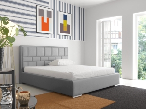 Тапицирано легло Невиа с ракла за съхранение за матрак с размери 120, 140, 160, 180, 200/ 200 см и избор на дамаска