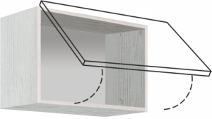 Горен кухненски шкаф Еконо с 1 клапваща врата 60 см